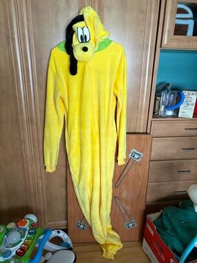 Pluto Character Fleece Onesie - Yellow